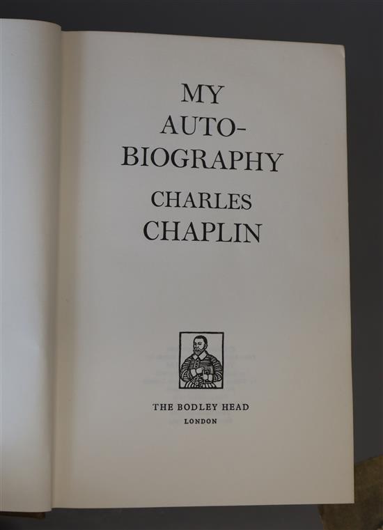 Chaplin, Charles - My Auto-biography, signed on half-title by the author, 8vo, cloth with unclipped d.j., the d.j. chipped a little at